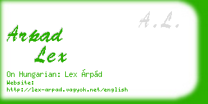 arpad lex business card